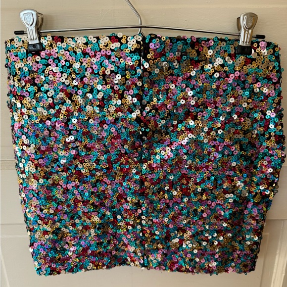 Sequin Mini Skirt, Dress the Population - Picture 4 of 6